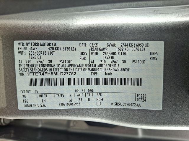 2021 Ford Ranger XLT