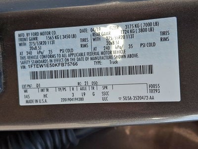 2019 Ford F-150 Lariat