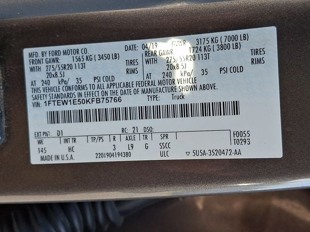 2019 Ford F-150 Lariat