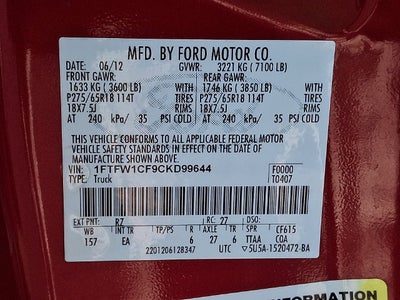 2012 Ford F-150 Lariat
