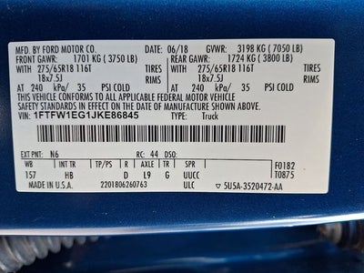 2018 Ford F-150 Lariat