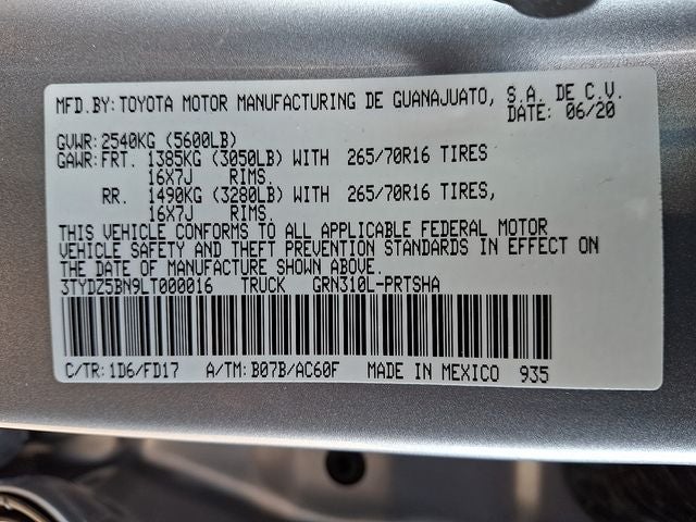 2020 Toyota Tacoma TRD Off-Road V6