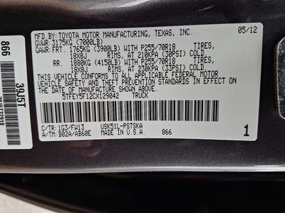 2012 Toyota Tundra Grade CrewMax