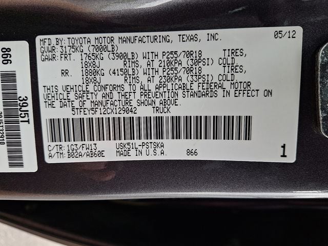 2012 Toyota Tundra Grade CrewMax