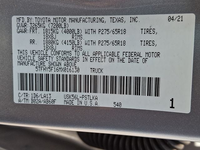 2021 Toyota Tundra Limited