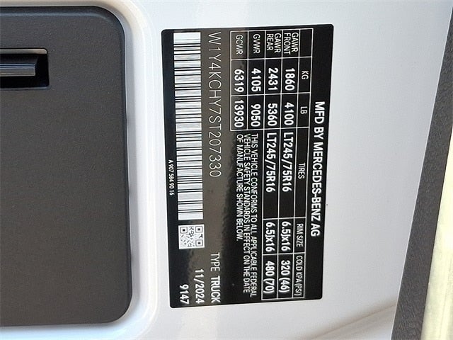 2025 Mercedes-Benz Sprinter 2500 Cargo 170 WB High Roof