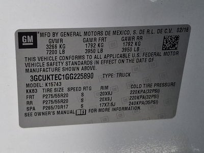 2016 Chevrolet Silverado 1500 High Country