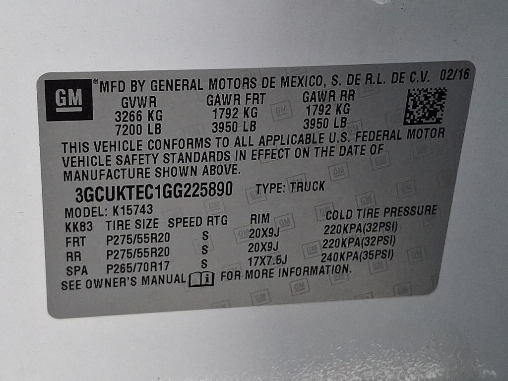 2016 Chevrolet Silverado 1500 High Country