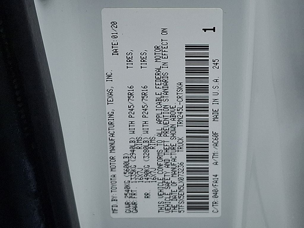 2020 Toyota Tacoma SR