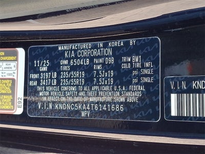 2026 Kia Carnival Hybrid EX