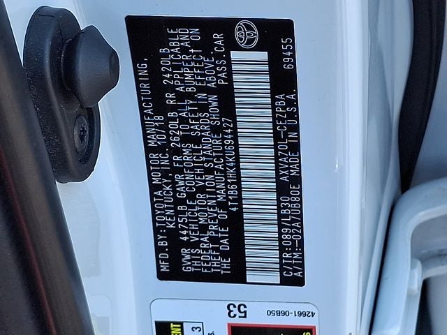 2019 Toyota Camry XSE