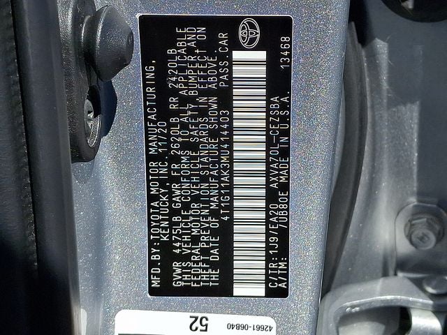 2021 Toyota Camry SE