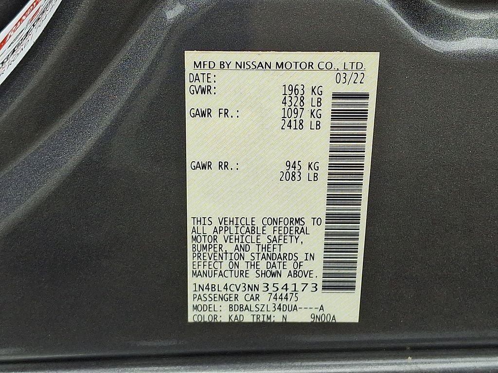 2022 Nissan Altima 2.5 SR