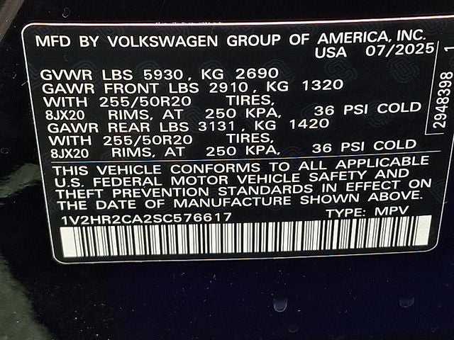 2025 Volkswagen Atlas 2.0T SE w/Technology