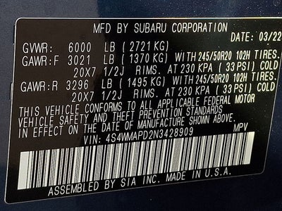 2022 Subaru Ascent Limited