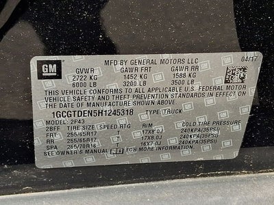 2017 Chevrolet Colorado Z71