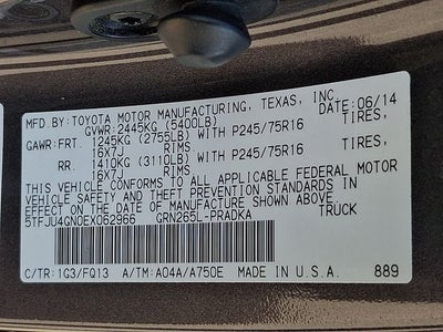 2014 Toyota Tacoma PreRunner V6