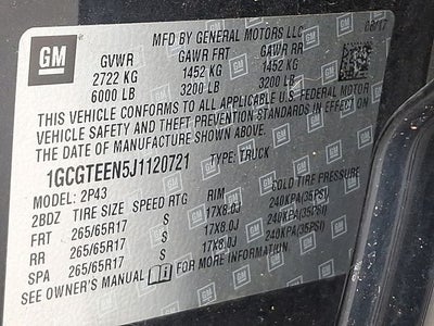 2018 Chevrolet Colorado 4WD ZR2