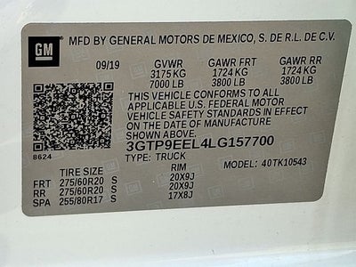 2020 GMC Sierra 1500 AT4