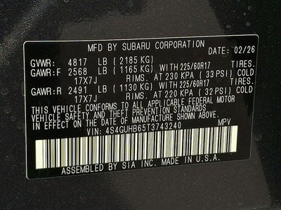 2026 Subaru CROSSTREK Base