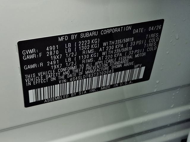 2026 Subaru FORESTER Touring