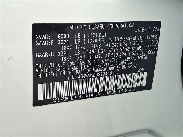 2026 Subaru ASCENT Premium 7-Passenger