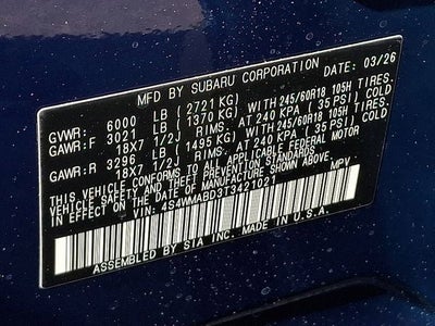 2026 Subaru ASCENT Premium 7-Passenger