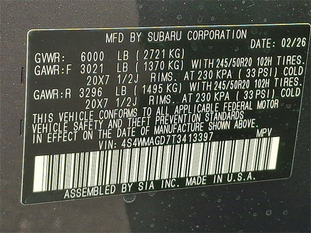 2026 Subaru ASCENT Limited 7-Passenger