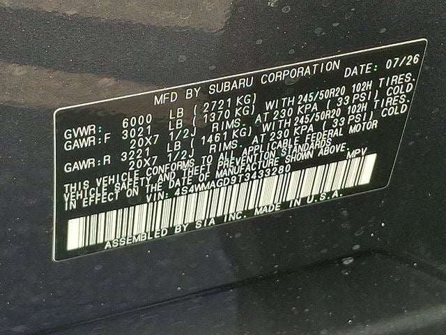 2026 Subaru ASCENT Limited 7-Passenger