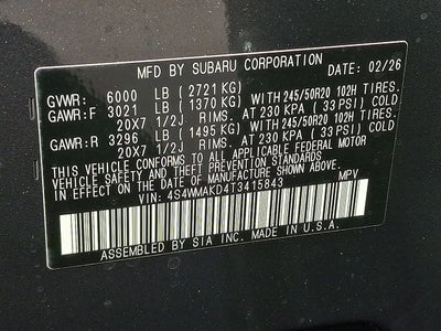 2026 Subaru ASCENT Touring 7-Passenger