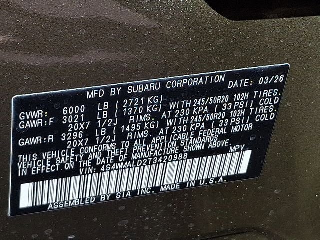 2026 Subaru ASCENT Onyx Edition Touring 7-Passenger