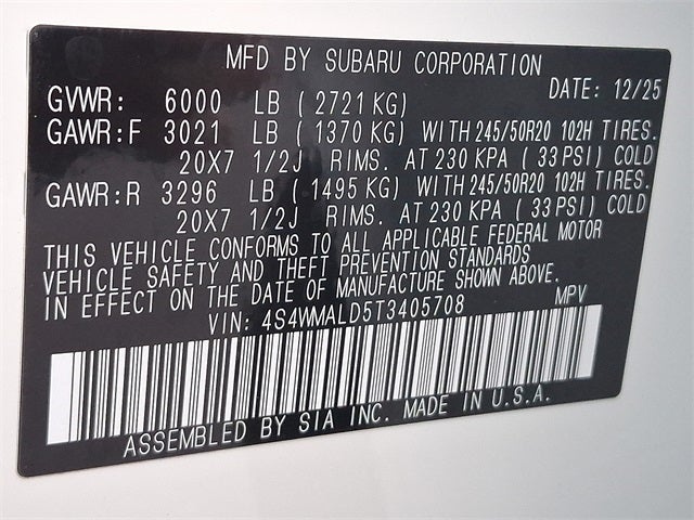 2026 Subaru ASCENT Onyx Edition Touring 7-Passenger