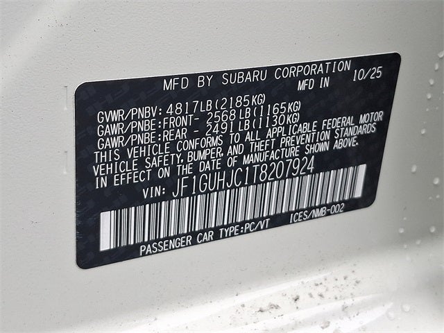 2026 Subaru IMPREZA RS