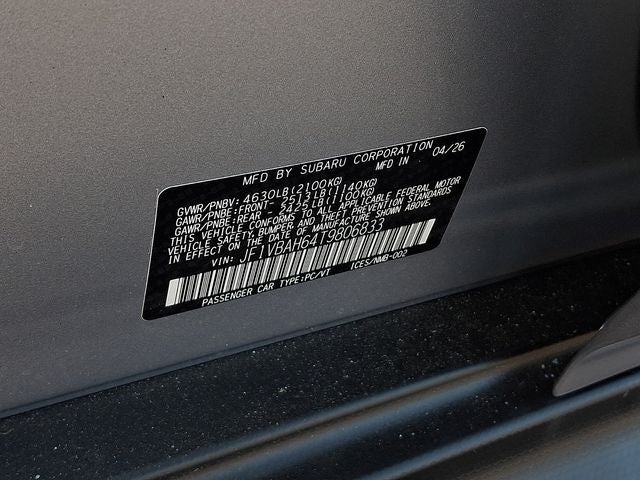 2026 Subaru WRX Premium