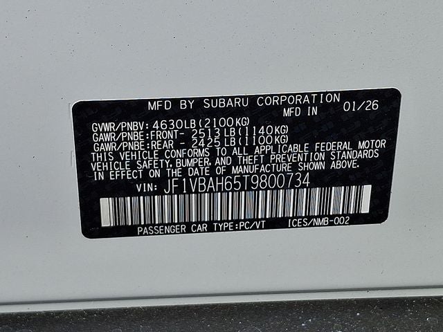 2026 Subaru WRX Premium