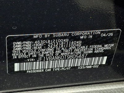 2026 Subaru WRX Limited