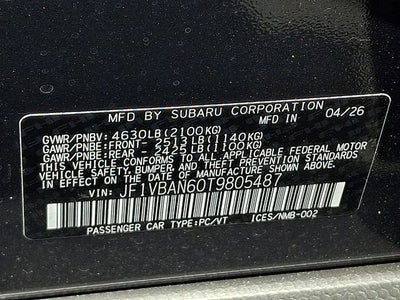 2026 Subaru WRX Limited