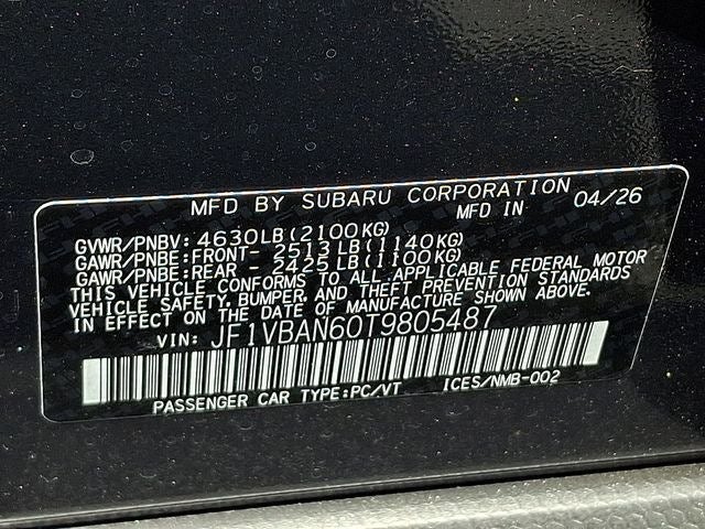 2026 Subaru WRX Limited