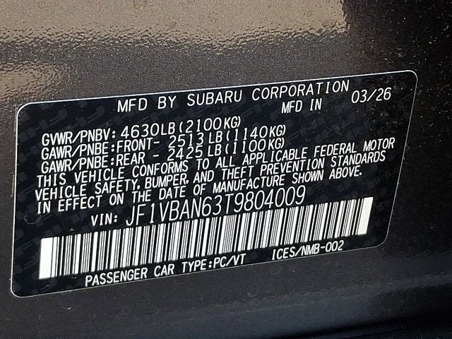 2026 Subaru WRX Limited