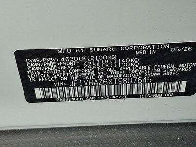 2026 Subaru WRX tS