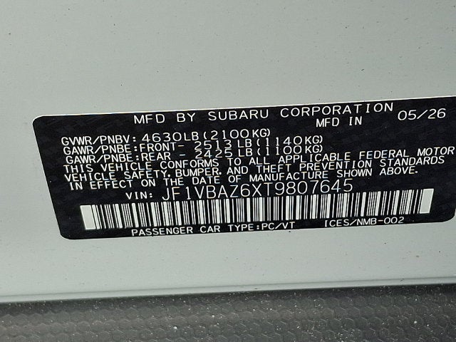 2026 Subaru WRX tS
