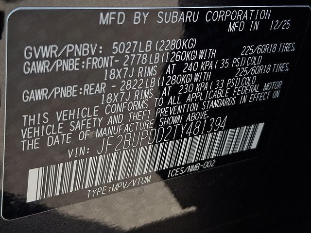 2026 Subaru OUTBACK Limited