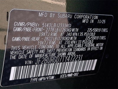 2026 Subaru OUTBACK Limited XT