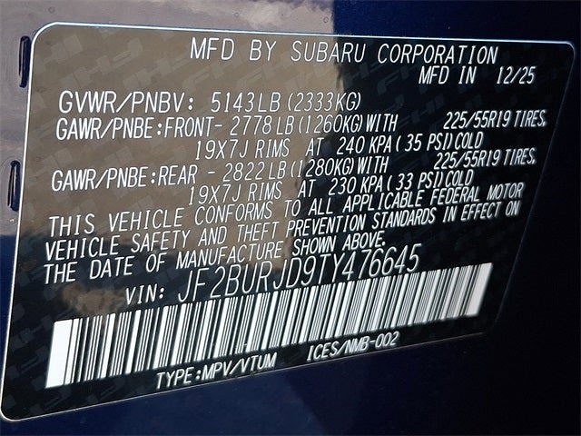 2026 Subaru OUTBACK Touring XT