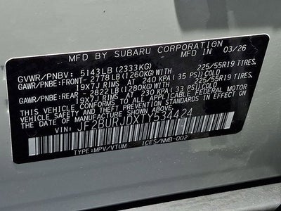 2026 Subaru OUTBACK Touring XT
