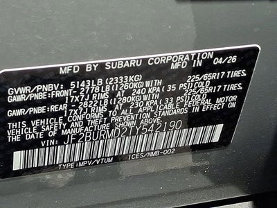 2026 Subaru OUTBACK Wilderness