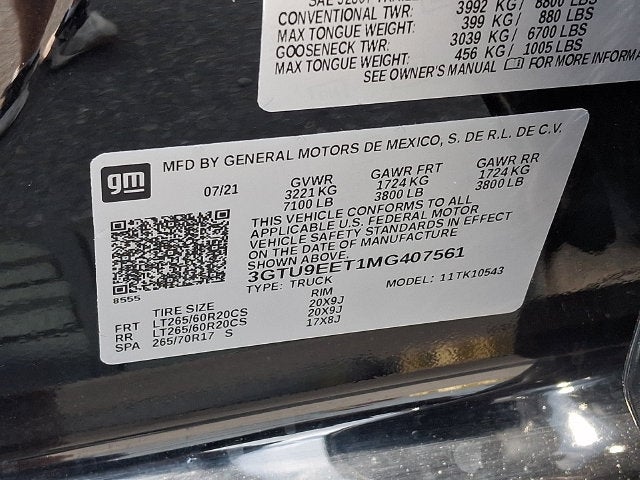 2021 GMC Sierra 1500 AT4