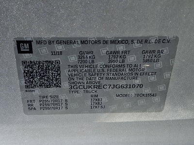 2018 Chevrolet Silverado 1500 LT