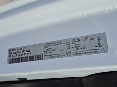 2025 RAM ProMaster 2500 Cargo Van Tradesman High Roof 159' WB w/Pass Seat