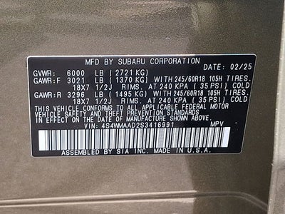 2025 Subaru Ascent Premium 8-Passenger